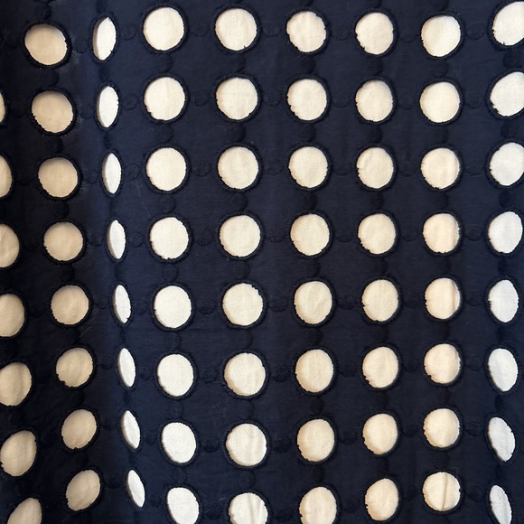 ANN TAYLOR Geo Eyelet Blouse Size S‎ Black/Cream - Picture 3 of 8